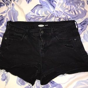 Black high waisted shorts